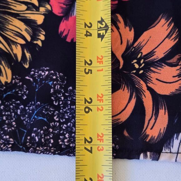 Zig Zag Stripe Womens Blue Pink Floral Polyester Top One Size - Picture 8 of 10